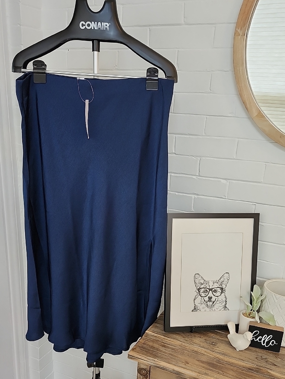 Women's Navy Skirt, Xxl